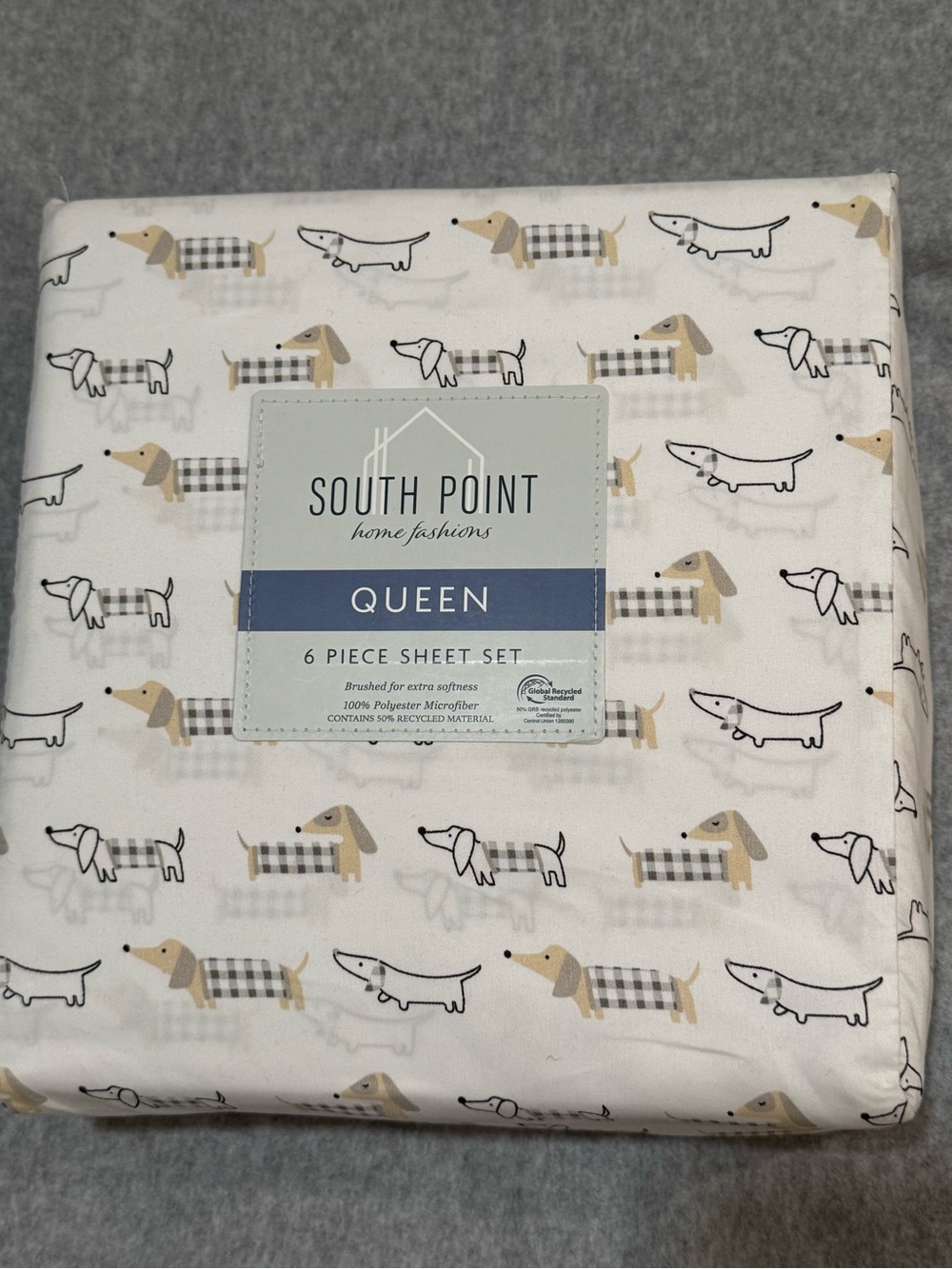 Dachshund Queen Sheet Set | South Point Home Fashions Viral Sold-Out  | 6 Piece